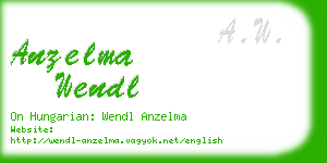 anzelma wendl business card